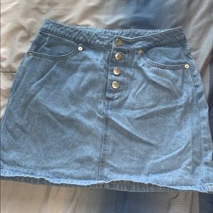 Jean Skirt w/ buttons up front